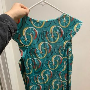 Bettie Page by Tatyana Bicycle Circle Teal Dress M